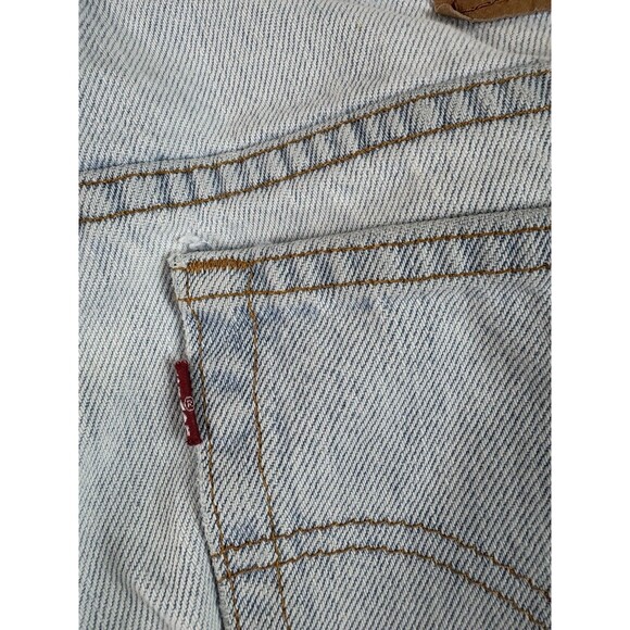 Vtg Levis 577 Jeans Womens 12 M Blue Light Wash Low Rise Loose Fit Y2K 32x30 * - Picture 9 of 16